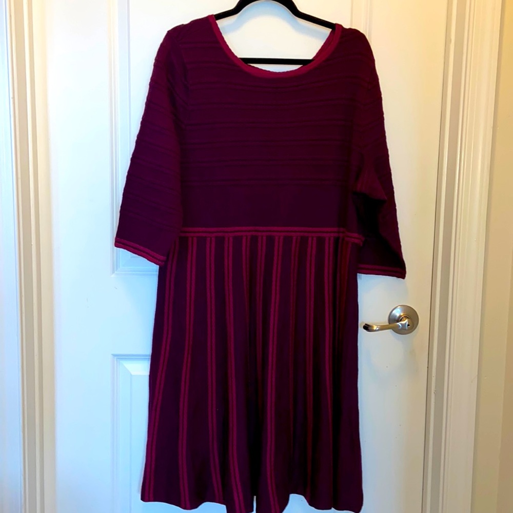 Dress Barn Cranberry Color Dress 👗